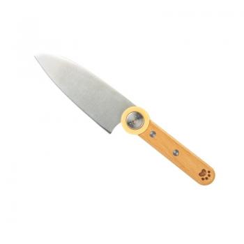 Non-slip stainless steel kid-friendly chef knife for kids with protective cover
